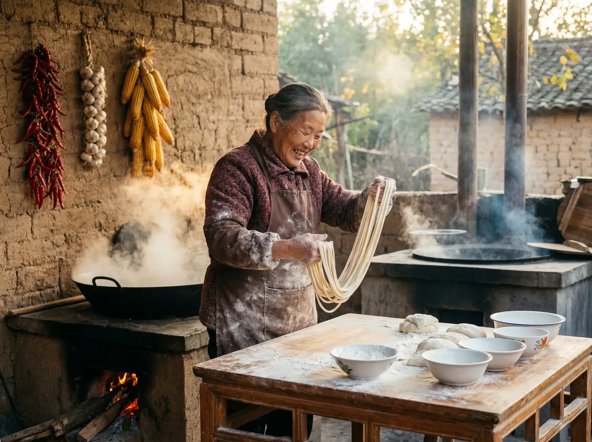 农家大嫂手擀面 - 朴妮唛全集 乡村美食